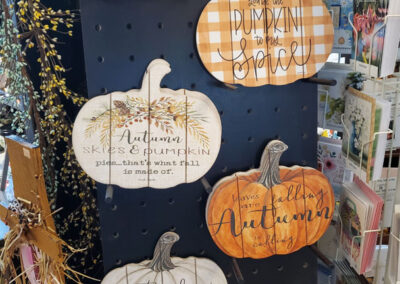 fall pumpkin-shaped signs