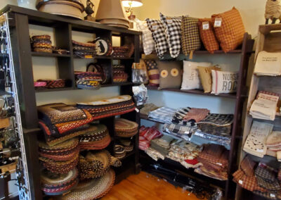 rugs and buffalo checked pillows